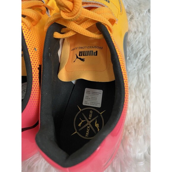 Puma Evospeed Long Jump Track & Field Shoes US Size 11.5 Yellow Black 377001-01 - Picture 7 of 14
